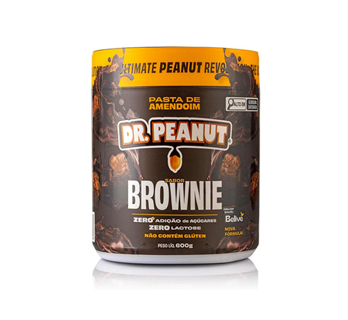 Dr Peanut Pasta De Amendoim Sabor Brownie Com Whey Protein 600G Dr. Peanut